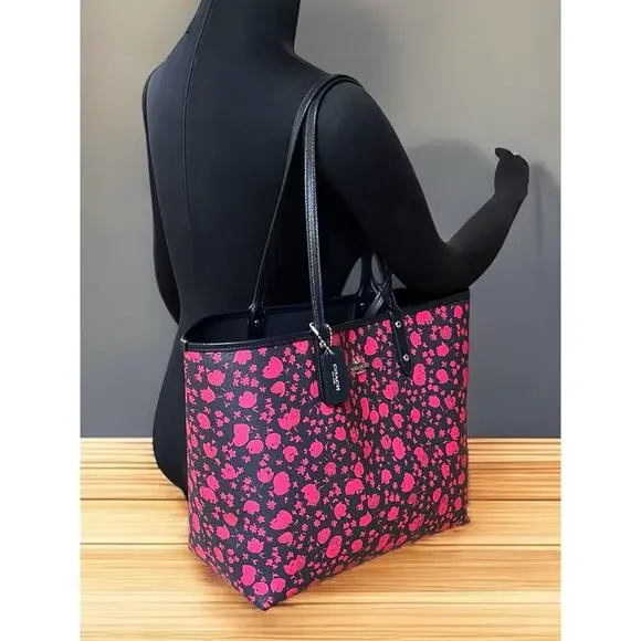 Coach F55862 Reversible City Tote Bag in Prairie Calico Print & Wristlet - Picture 12 of 14